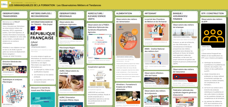 Observatoires métiers et tendances